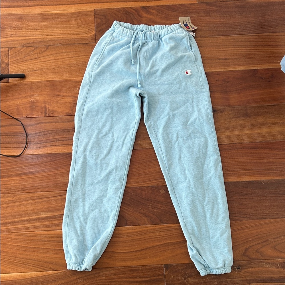 New light blue champion sweatpants